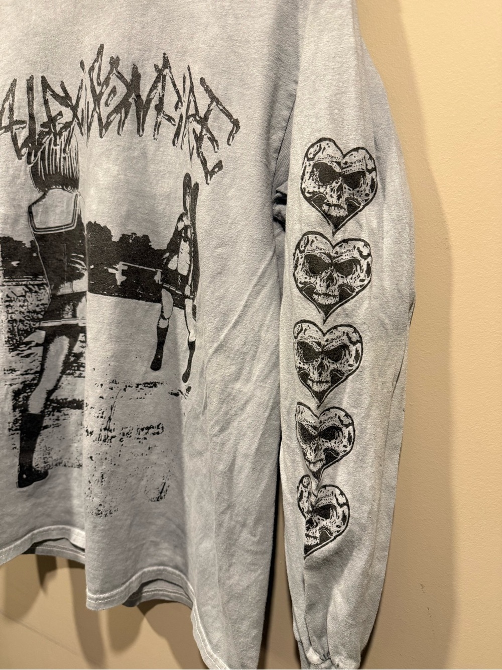 Alexis On Fire Rock band Light blue Graphic Long sleeve shirt w/ Anime Print - Picture 4 of 6